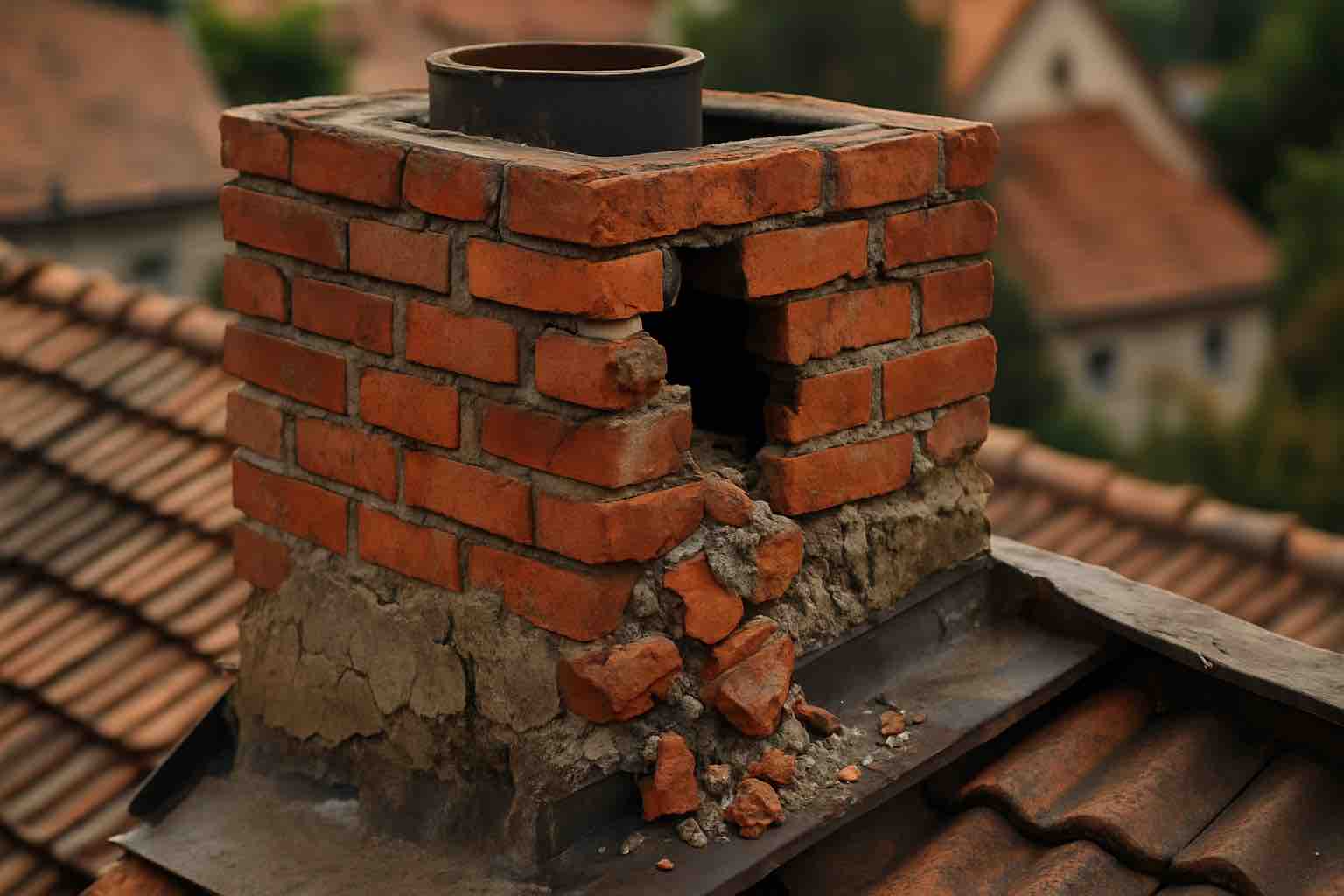 Der gemauerte Schornstein bröckelt – wann die Sanierung nötig ist